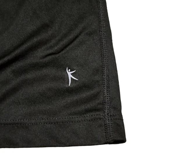 DANSKIN WOMEN'S SIZE XL BLACK STRETCH ATHLETIC TEE SHIRT. - Picture 3 of 4